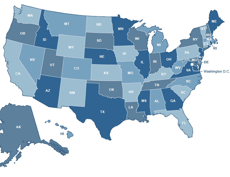 Map of the USA